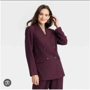A New Day Oversized Burgundy Blazer XS